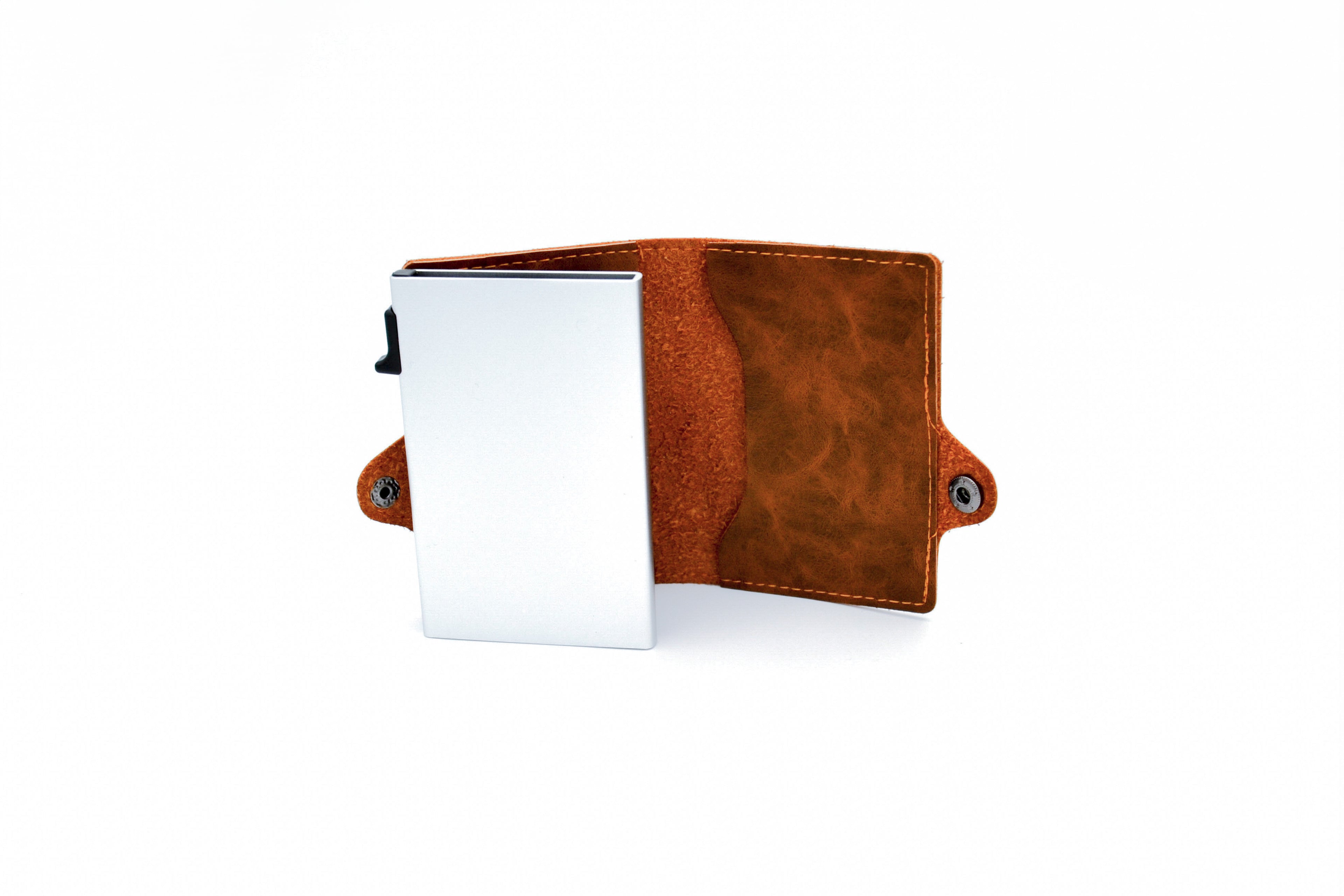 Slim Wallet Leder, Detailansicht Innen